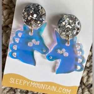 Iridescent Unicorn Earrings
